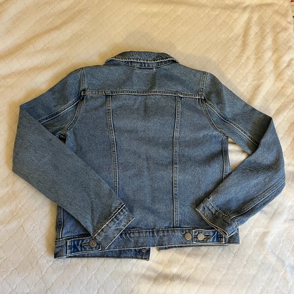 🔵 Levi's Original Trucker Denim Jacket Medium Wash S - Picture 3 of 4